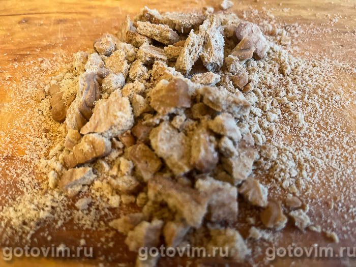 Фотографии рецепта Шоколадная колбаса из печенья с грецкими орехами, 01 Шоколадная колбаса из печенья с грецкими орехами, Шаг 01